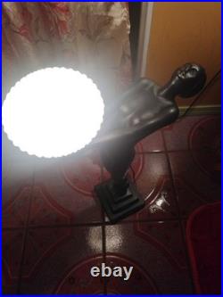 Art Deco style Figural Lamp, 1928 by French Max Le Verrier Size 25