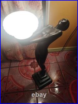 Art Deco style Figural Lamp, 1928 by French Max Le Verrier Size 25