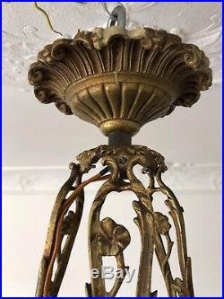 Art Nouveau Deckenlampe Kronleuchter Putten Art Deco Lustre Lamp Jugendstil Sig