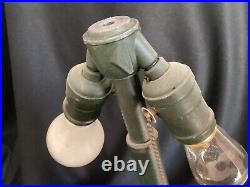 Art Nouveau Deco Lamp Base ONLY Signed Bradley & Hubbard No Leaded Stained Shade