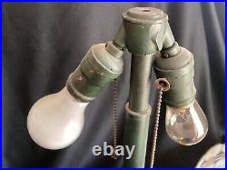 Art Nouveau Deco Lamp Base ONLY Signed Bradley & Hubbard No Leaded Stained Shade