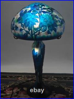 Art Nouveau Style Emile Galle Blown glass Desk lamp light US Duty Free