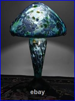 Art Nouveau Style Emile Galle Blown glass Desk lamp light US Duty Free