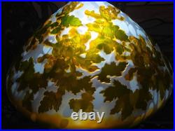 Art Nouveau Style Emile Galle Blown glass Desk lamp light US Duty Free