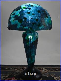 Art Nouveau Style Emile Galle Blown glass Desk lamp light US Duty Free