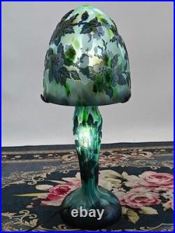 Art Nouveau Style Emile Galle Blown glass Desk lamp light US Duty Free