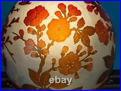 Art Nouveau Style Emile Galle Blown glass Desk lamp light US Duty Free