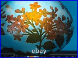 Art Nouveau Style Emile Galle Blown glass Desk lamp light US Duty Free