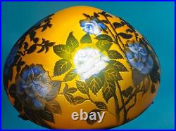 Art Nouveau Style Emile Galle Blown glass Desk lamp light US Duty Free
