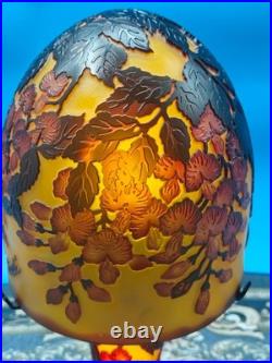 Art Nouveau Style Emile Galle Blown glass Desk lamp light US Duty Free