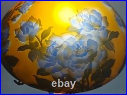 Art Nouveau Style Emile Galle Blown glass Desk lamp light US Duty Free