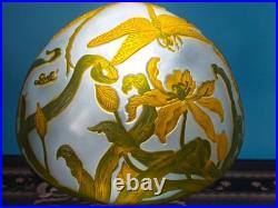 Art Nouveau Style Emile Galle Blown glass Desk lamp light US Duty Free