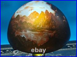 Art Nouveau Style Emile Galle Blown glass Desk lamp light US Duty Free