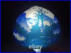 Art Nouveau Style Emile Galle Blown glass Desk lamp light US Duty Free