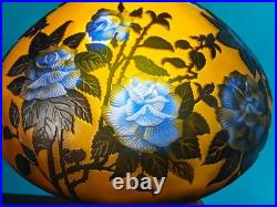 Art Nouveau Style Emile Galle Blown glass Desk lamp light US Duty Free