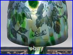 Art Nouveau Style Emile Galle Blown glass Desk lamp light US Duty Free