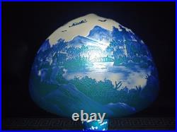 Art Nouveau Style Emile Galle Blown glass Desk lamp light US Duty Free