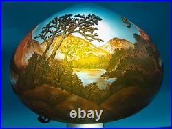 Art Nouveau Style Emile Galle Blown glass Desk lamp light US Duty Free