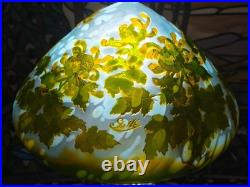 Art Nouveau Style Emile Galle Blown glass Desk lamp light US Duty Free