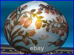 Art Nouveau Style Emile Galle Blown glass Desk lamp light US Duty Free