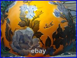 Art Nouveau Style Emile Galle Blown glass Desk lamp light US Duty Free