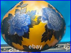 Art Nouveau Style Emile Galle Blown glass Desk lamp light US Duty Free