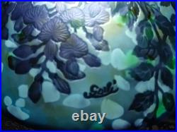 Art Nouveau Style Emile Galle Blown glass Desk lamp light US Duty Free