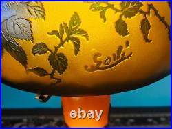 Art Nouveau Style Emile Galle Blown glass Desk lamp light US Duty Free