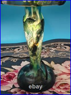 Art Nouveau Style Emile Galle Blown glass Desk lamp light US Duty Free