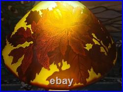 Art Nouveau Style Emile Galle Blown glass Desk lamp light US Duty Free
