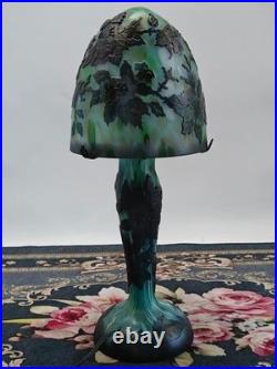Art Nouveau Style Emile Galle Blown glass Desk lamp light US Duty Free