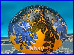Art Nouveau Style Emile Galle Blown glass Desk lamp light US Duty Free