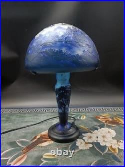 Art Nouveau Style Emile Galle Blown glass Desk lamp light US Duty Free