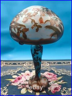 Art Nouveau Style Emile Galle Blown glass Desk lamp light US Duty Free