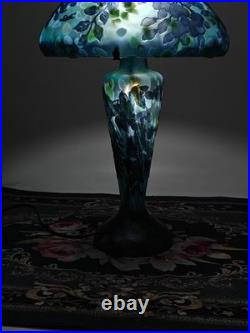 Art Nouveau Style Emile Galle Blown glass Desk lamp light US Duty Free