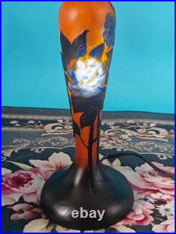 Art Nouveau Style Emile Galle Blown glass Desk lamp light US Duty Free