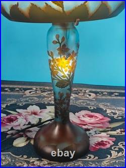 Art Nouveau Style Emile Galle Blown glass Desk lamp light US Duty Free