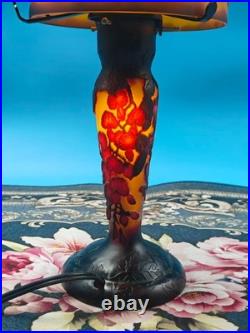 Art Nouveau Style Emile Galle Blown glass Desk lamp light US Duty Free