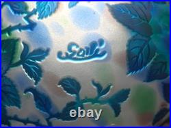Art Nouveau Style Emile Galle Blown glass Desk lamp light US Duty Free