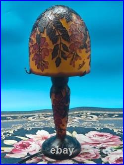 Art Nouveau Style Emile Galle Blown glass Desk lamp light US Duty Free