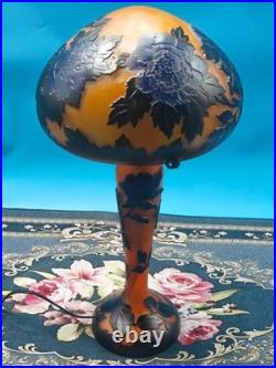 Art Nouveau Style Emile Galle Blown glass Desk lamp light US Duty Free