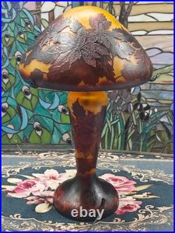 Art Nouveau Style Emile Galle Blown glass Desk lamp light US Duty Free