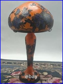Art Nouveau Style Emile Galle Blown glass Desk lamp light US Duty Free