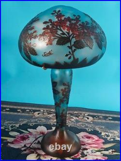 Art Nouveau Style Emile Galle Blown glass Desk lamp light US Duty Free
