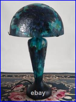 Art Nouveau Style Emile Galle Blown glass Desk lamp light US Duty Free