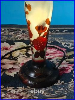 Art Nouveau Style Emile Galle Blown glass Desk lamp light US Duty Free