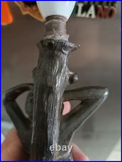 Art Nouveau Table Lamp Metal Brass Bronze Art Deco