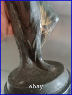 Art Nouveau Table Lamp Metal Brass Bronze Art Deco