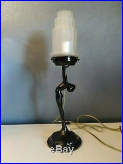 Art deco Frankart Style Sarsaparilla Figural Lamp