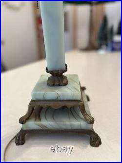 Art deco Jadite Table Lamp